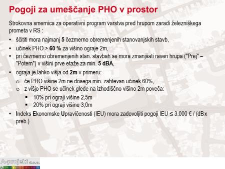 Pogoji za postavitev PHO